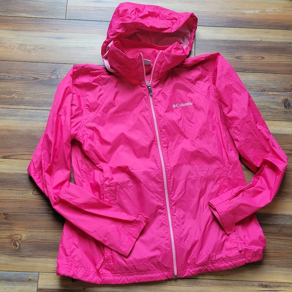 Columbia Jackets & Blazers - Columbia Nylon Zip Up Jacket with Hood Women's Size Large